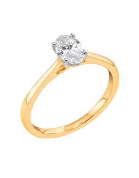 Midem Copenhagen enstens diamantring 0,75ct gulguld