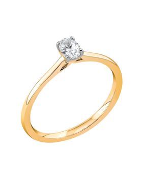 Midem Copenhagen enstens diamantring 0,25ct gulguld