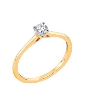 Midem Helsinki enstens diamantring 0,25ct gulguld