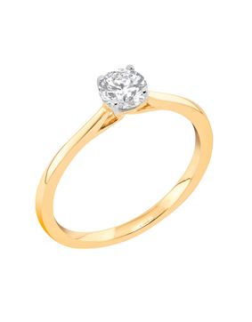 Midem Helsinki enstens diamantring 0,50ct gulguld