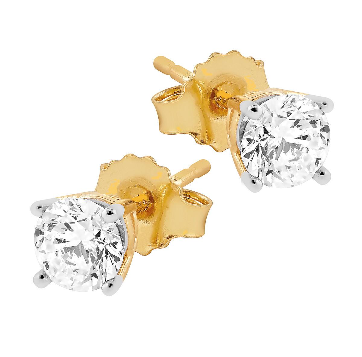 Midem Helsinki diamantörhängen 0,75ct gulguld