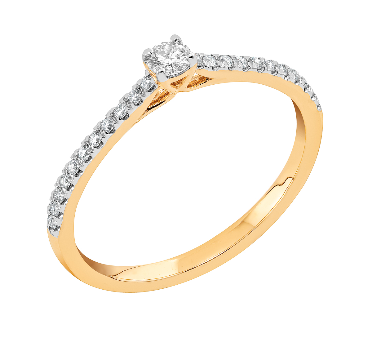 Midem Milan diamantring 0,25ct gulguld