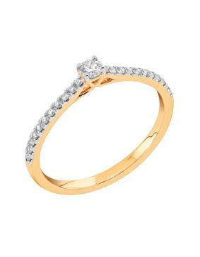 Midem Milan diamantring 0,25ct gulguld