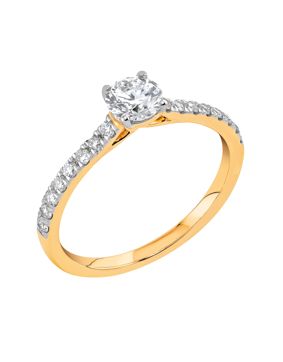 Midem Milan diamantring 0,75ct gulguld