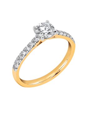 Midem Milan diamantring 1,00ct gulguld