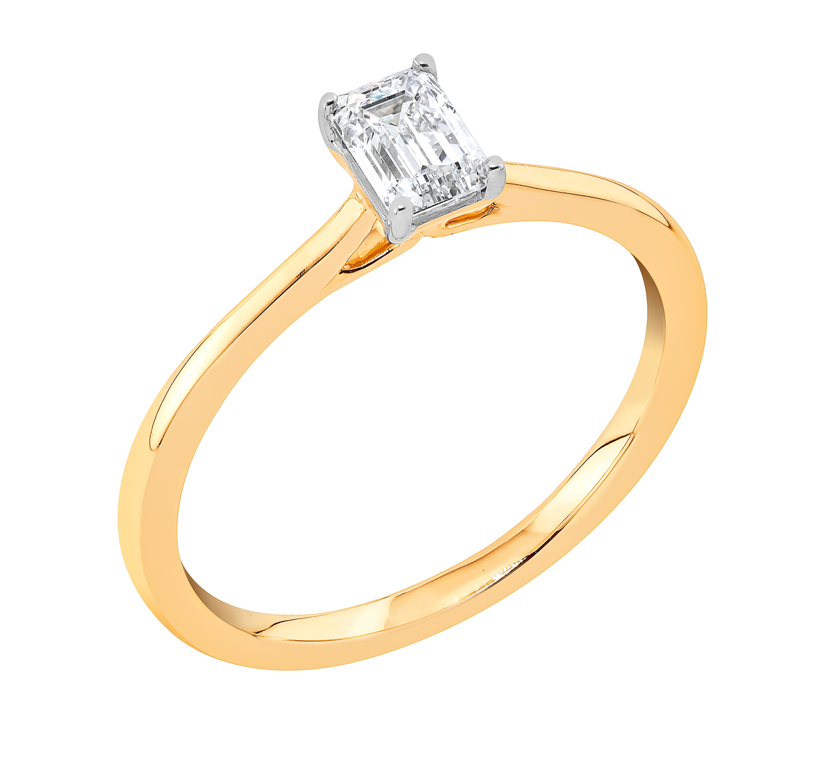 Midem Stockholm enstens diamantring 0,50ct gulguld