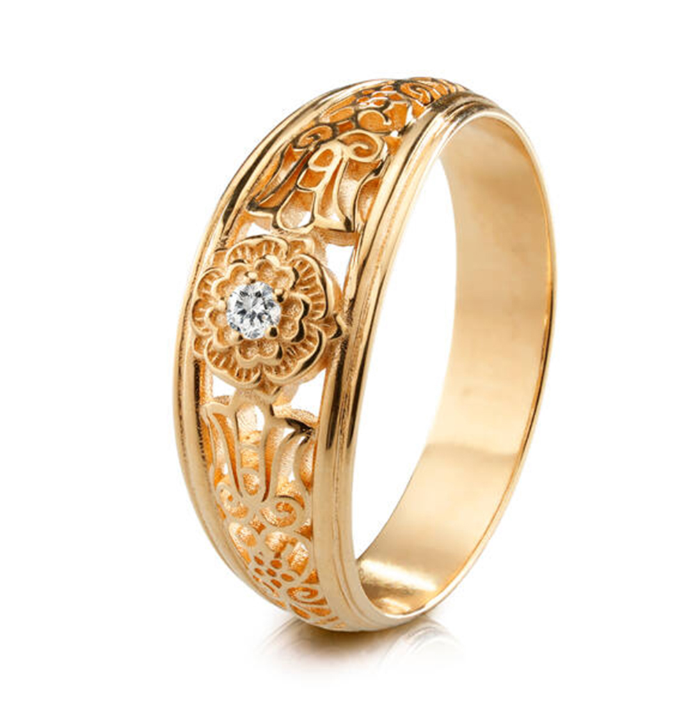 Lumoava Wildflower diamantring gulguld L72220290000