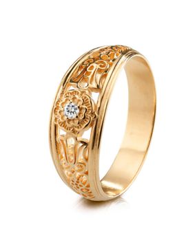Lumoava Wildflower diamantring gulguld L72220290000