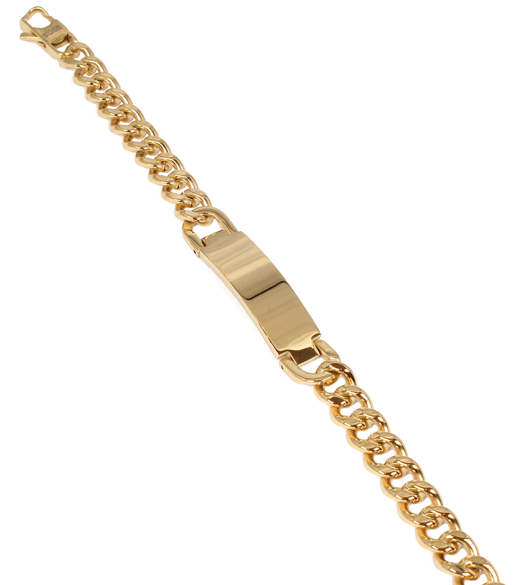 Bosie 9 mm armband pansar guld färgat PVD C-SBN-9G