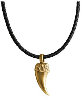 Lempikoru strong patinerat brons-läderhalsband stort 22 631 86 500