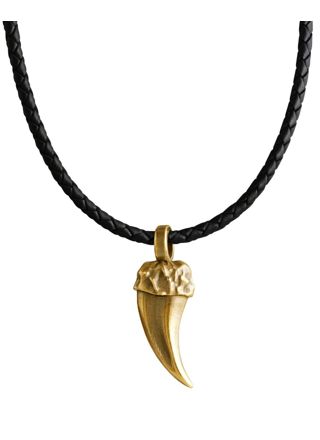 Lempikoru strong patinerat brons-läderhalsband stort 22 631 86 500