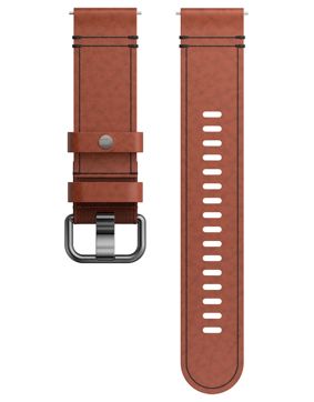 Polar brun Premium läderarmband 22 mm M/L