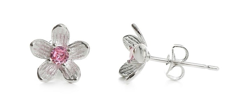 Hopeapuro Smörblomma örhängen pink K420