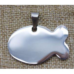 Husdjur namnbricka fisk silver main product photo