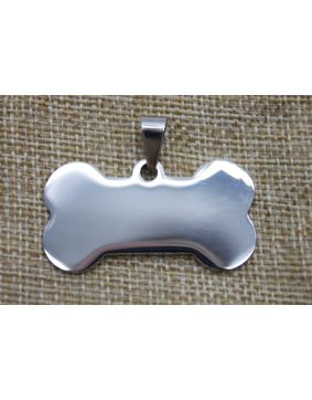 Husdjur namnbricka ben silver