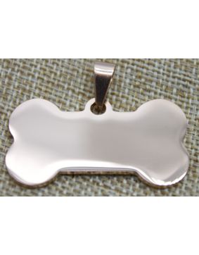 Husdjur namnbricka ben roseguld