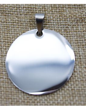 Husdjur namnbricka rund silver