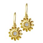 Lempikoru Kukkanen hängande blomörhängen vit förgylld 5407501000