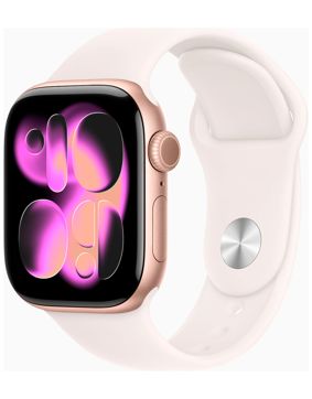 Apple Watch Series 11 GPS + Cellular 42mm Rose Gold Aluminium Case with Light Blush Sport Band MF8E4QN/A