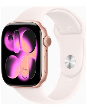 Apple Watch Series 11 GPS 46mm Rose Gold Aluminium Case with Light Blush Sport Band MEV74QN/A