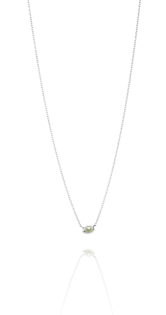Efva Attling Love Bead halsband Silver green quartz 10-100-01569-4245