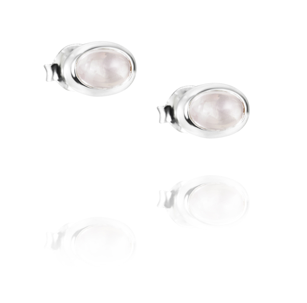 Efva Attling Love Bead örhängen Silver Rose Quartz 12-100-01572-0000