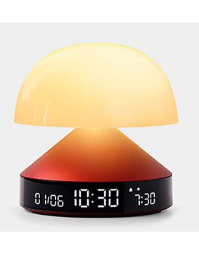 LEXON väckarklocka lampa MINA SUNRISE Mörkröd