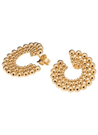 Lumoava Time guldpläterade silverhoops örhängen L64254220000