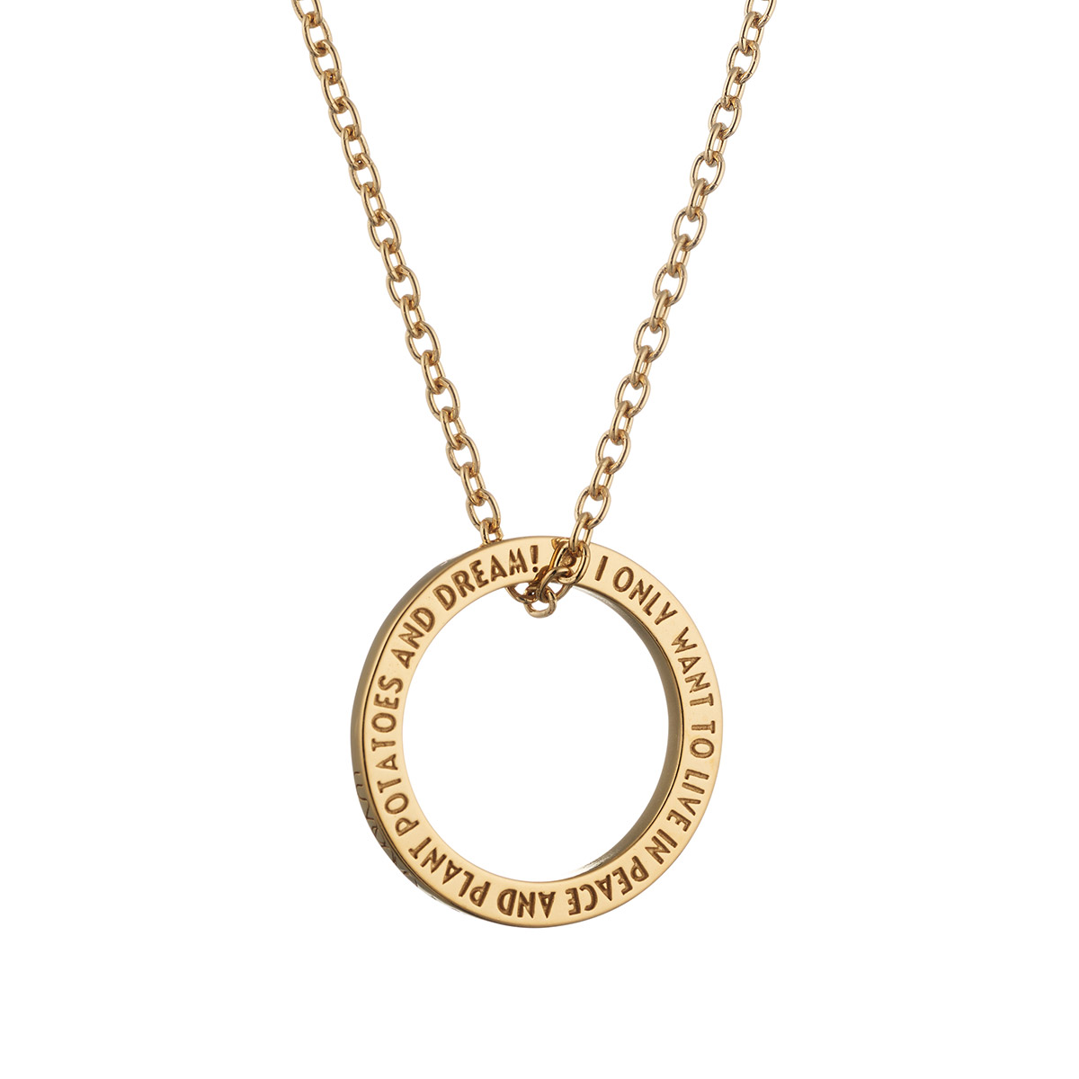 Lumoava x Moomin Mumintrollet Quote gulgallrat silverhalsband MO661810000