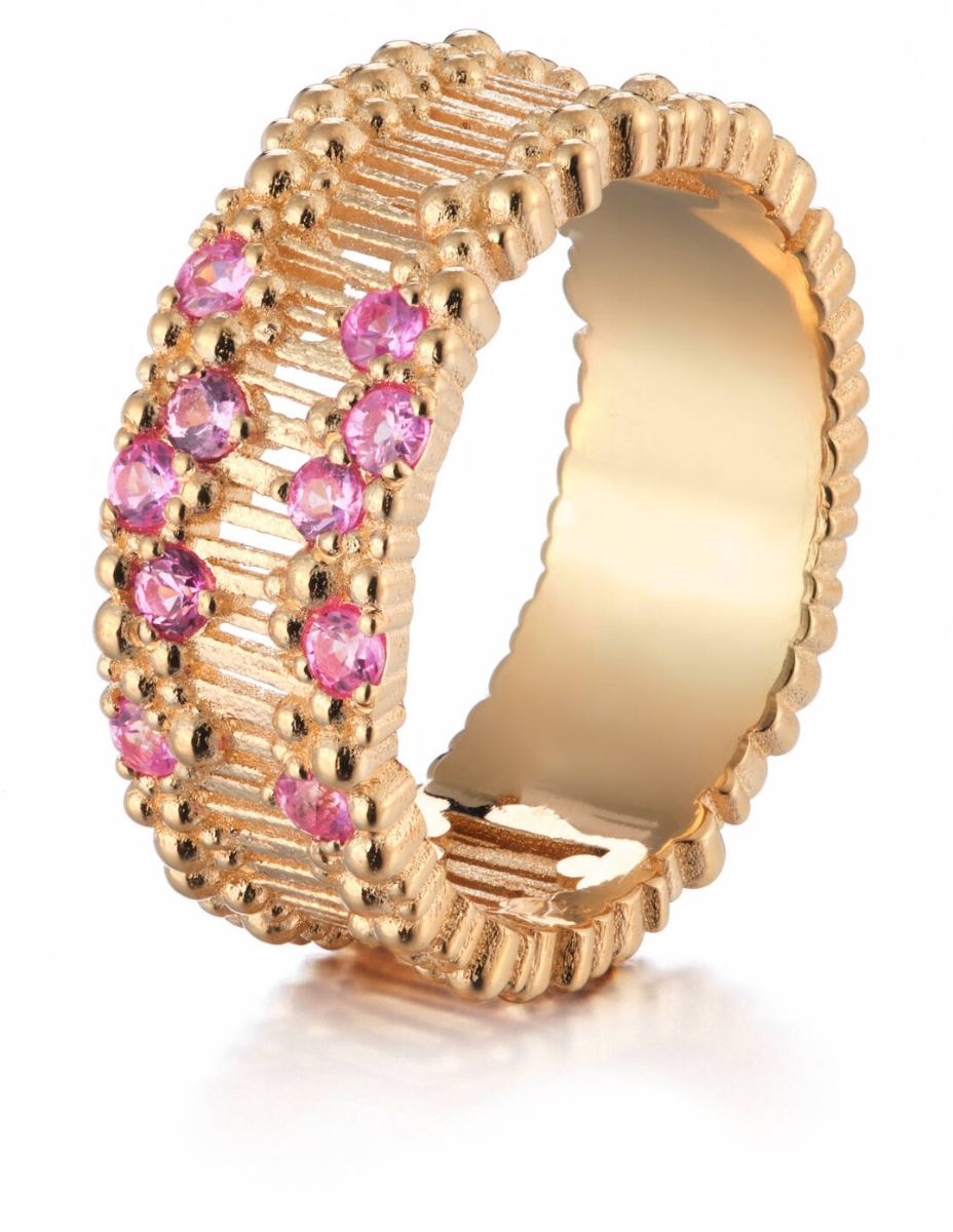 Lumoava Tiara gulguld safirring L72241450000