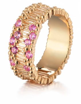 Lumoava Tiara gulguld safirring L72241450000