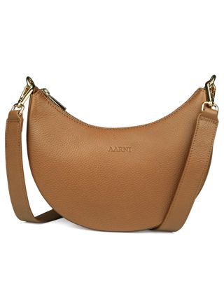 Aarni Luna älg läder väska cognac-guld
