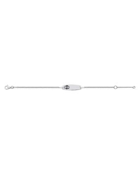 Lykken barn silver armband med bricka fotboll
