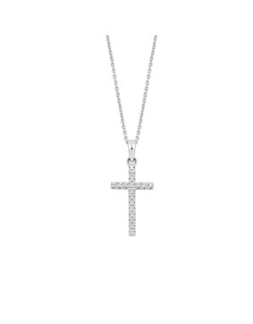 Lykka Crosses korshalsband i silver