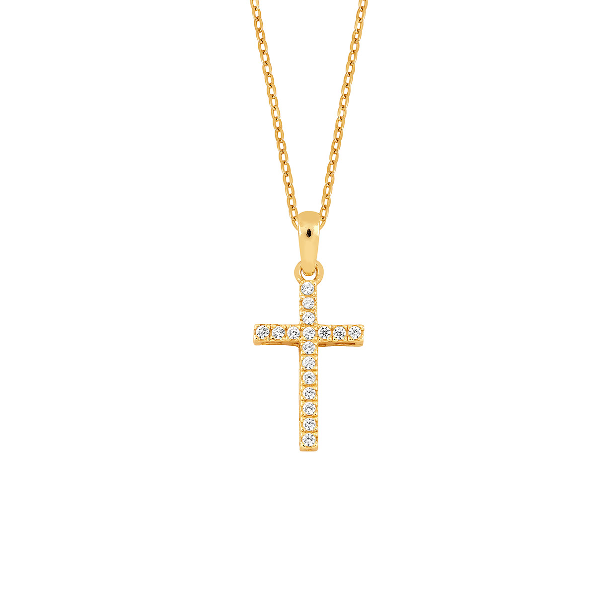 Lykka Crosses guldpläterad korshalsband i silver