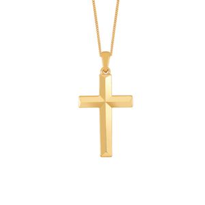 Lykka Crosses slätt korshalsband guldpläterat silver main product photo