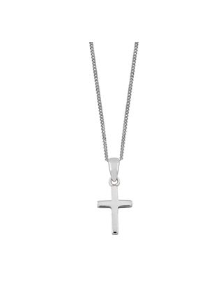 Lykka Crosses slätt korshalsband i silver