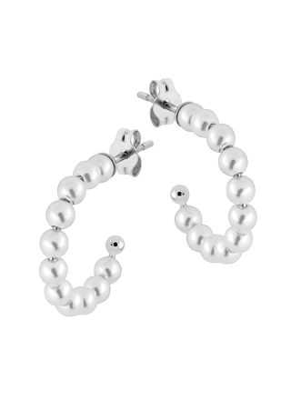 Lykken Pearls hoop örhängen med pärlor