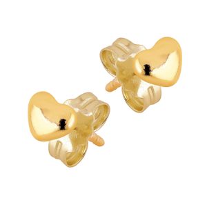 Lykka Hearts 5mm guldplaterrad silverörhängen main product photo