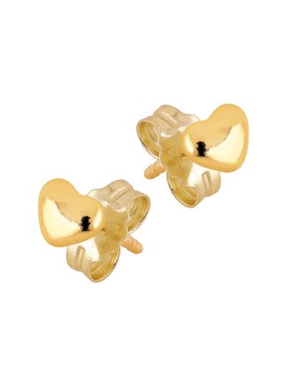 Lykka Hearts 5mm guldplaterrad silverörhängen