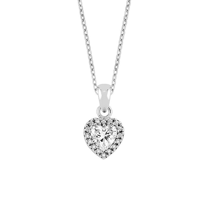 Lykka Hearts halo kaulakoru hopeaa main product photo