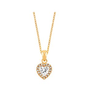 Lykken Hearts halohalsband i guldplaterat silver