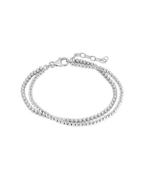 Lykken Casuals dubbelt tennisarmband silver