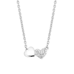 Lykka Hearts silverhalsband dubbelhjärta LYS25062 main product photo