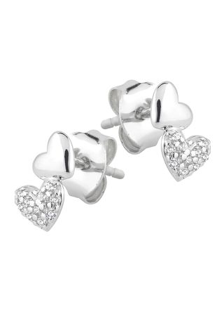 Lykka Hearts silverörhängen dubbelhjärta LYS25064