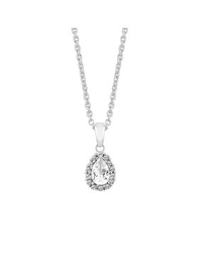 Lykken Casuals silverhalsband klar halo LYS25068