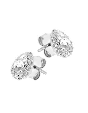 Lykken Casuals silverörhängen klar halo LYS25069