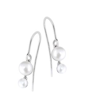 Lykken Pearls pärlörhängen silver dubbel LYS25072