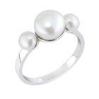 Lykka Pearls pärlring silver trippel LYS25073-175