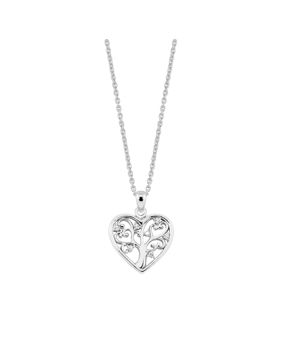 Lykken Symbols hjärthalsband silver livets träd LYS25077